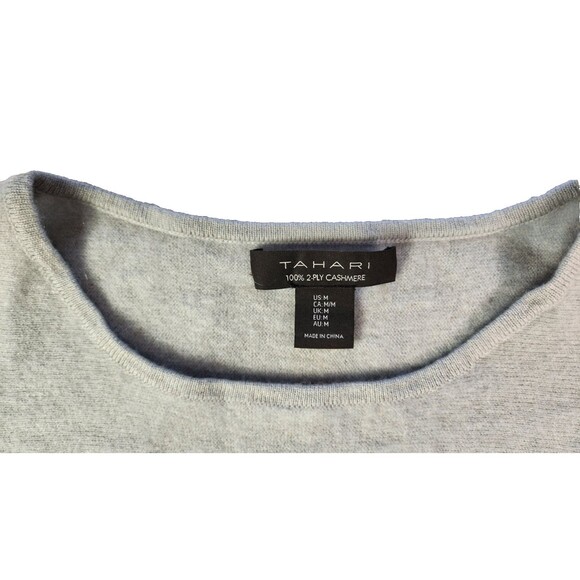 Tahari 100% 2 Ply Cashmere Sweater Size Medium - Picture 2 of 6